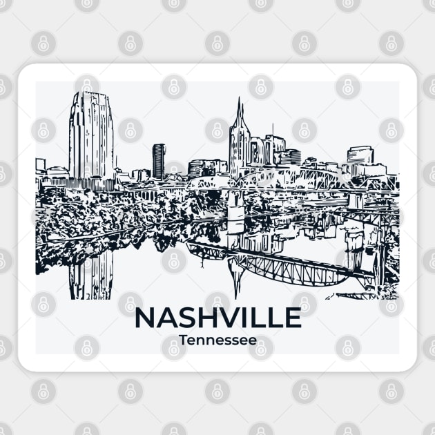 Nashville - Tennessee Magnet by Lakeric